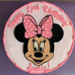 CLASSIC DISNEY MINNIE MOUSE PINK BOW GIRLY CUSTOM CHARACTER KIDS BIRTHDAY PARTY CAK IN CHICAGO