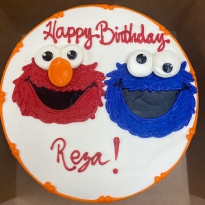 SEASEME STREET ELMO AND COOKIE MONSTER KIDS CARTOON CUSTOM CHARACTER BIRTHDAY PARTY CAKES IN CHICAGO