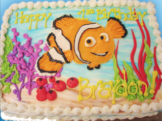 PIXAR FINDING NEMO DORY KIDS ANIMATED CARTOON MOVIE CHARCTER CUSTOM BIRTHDAY CAKE IN CHICAGO