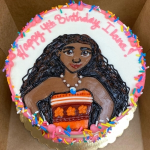 MOANA MAUI DISNEY PRINCESS GIRLY KIDS CUSTOM BIRTHDAY PARTY CHARACTER CAKE IN CHICAGO