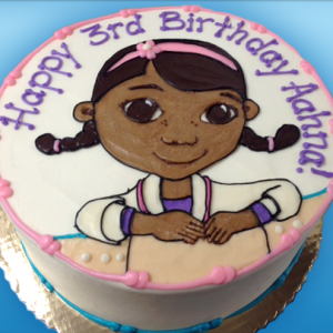 DISNEY CHANNEL DOC MCSTUFFINS GIRLY KIDS CUSTOM CHARACTER BIRTHDAY PARTY CAKE IN CHICAGO