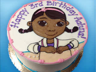 DISNEY CHANNEL DOC MCSTUFFINS GIRLY KIDS CUSTOM CHARACTER BIRTHDAY PARTY CAKE IN CHICAGO