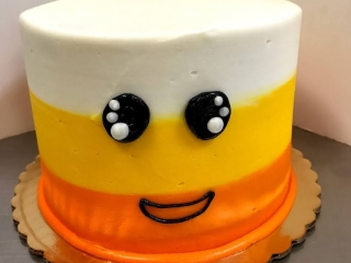 CUTE HALLOWEEN CANDY TRICK OR TREAT CARTOON FACE HOLIDAY CAKE IN CHICAGO ILLINOIS