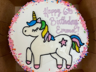 UNICRON PONY RAINBOW STAR AND MANE FOR GIRLS BIRTHDAY PARTY CUSTOM CAKE IN CHICAGO