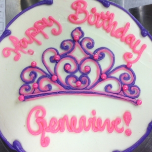 PRINCESS CROWN TIARA PINK AND PURPLE WITH PEARLS FOR GIRLY BIRTHDAY CELEBRATION PARTY CAKE IN CHICAGO