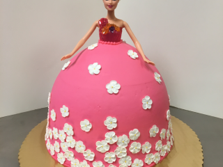 FLORAL BARBIE 3D DRESS CAKE IN CHICAGO