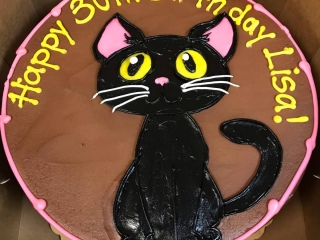 KITTY BLACK CAT FIRDAY THE 13TH BAD LUCK CUTE KIDS BIRTHDAY CELELBRATION PARTY CAKE IN CHICAGO