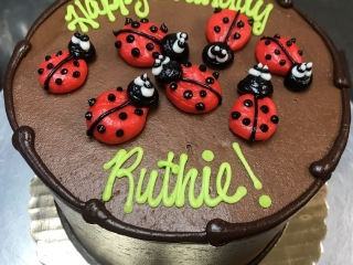 CUTE CARTOON LADY BUG INSECT KIDS BIRTHDAY CELEBRATION PARTY CUSTOM CAKE IN CHICAGO