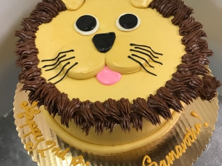 CUTE FULL COVER LION WITH FUZZY MANE AND WHISKERS FOR KIDS BIRTHDAY PARTY CELELBRATION BABY SHOWER CUSTOM CAKE IN CHICAGO