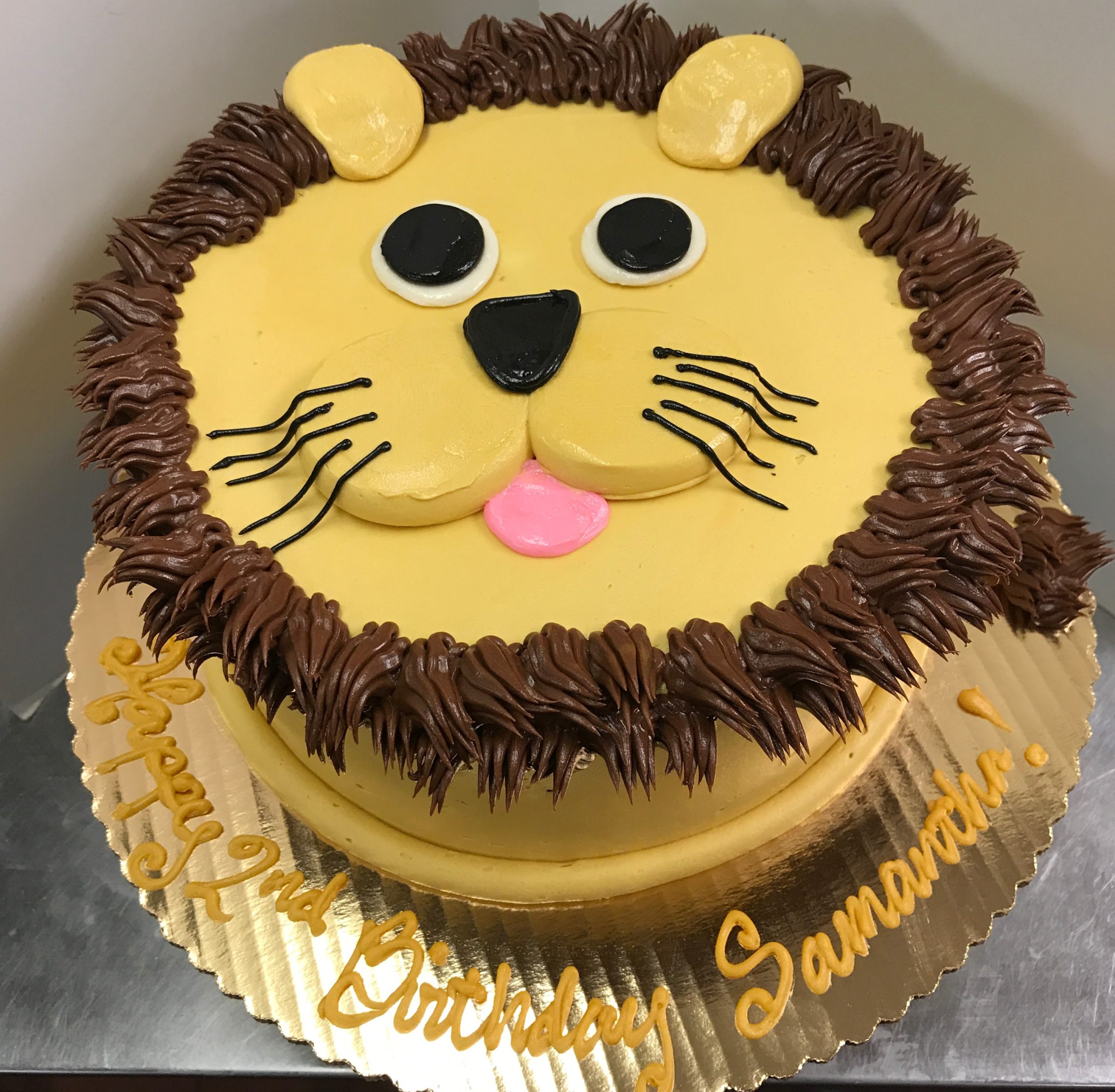 CUTE FULL COVER LION WITH FUZZY MANE AND WHISKERS FOR KIDS BIRTHDAY PARTY CELELBRATION BABY SHOWER CUSTOM CAKE IN CHICAGO