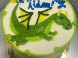DRAGON MYTHICAL THEME FUN CUTE BOYS BIRTHDAY CELEBRATION PARTY CUSTOM CAKE IN CHICAGO