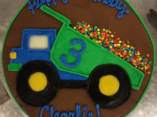 CUTE BOYS KIDS BIRTHDAY SPRINKLE LOADED DUMP TRUCK BIRTHDAY CELEBRATION PARTY CAKE IN CHICAGO