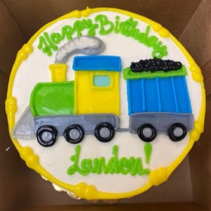 TRAIN COAL STEAM ENGINE TRAIN BOYS KIDS CUSTOM BIRTHDAY CELEBRATION PARTY CAKE IN CHICAGO