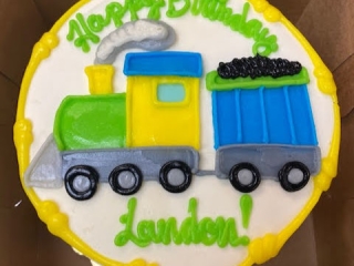 TRAIN COAL STEAM ENGINE TRAIN BOYS KIDS CUSTOM BIRTHDAY CELEBRATION PARTY CAKE IN CHICAGO