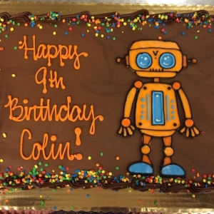 CUTE KIDS ROBOT WALL-E CARTOON CUSTOM BIRTHDAY PARTY CAKE IN CHICAGO